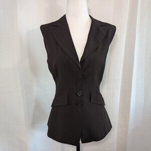 Sandra Angelozzi Black Tailored Vest Sleeveless Blazer EU Size 30 XS to Small